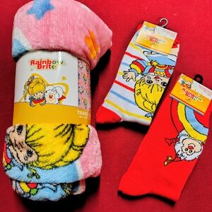 Rainbow Brite Blanket and Socks Set